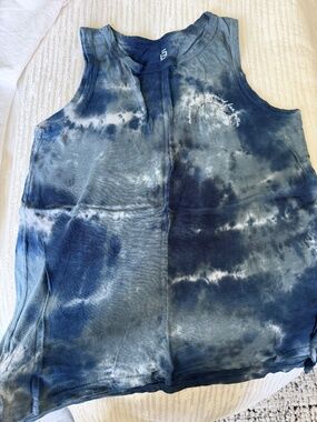 Barre 3 Blue Tie-Dye Tank Top – XS – 100% Cotton